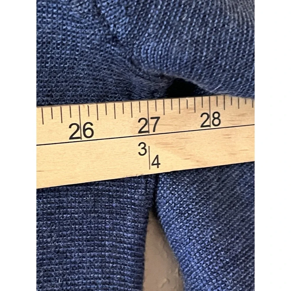 Maker & Company Clothier Merino Sweater Mens Extra Large XL Blue‎ 1/4 Button